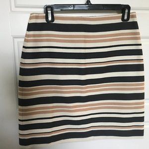 Pink and Gray striped LOFT skirt